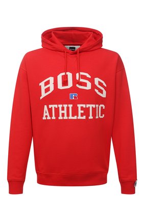 Мужской хлопковое худи boss x russell athletic BOSS красного цвета по цене 16500 руб., арт. 50455955 | Фото 1 Мужской хлопковое худи boss x russell athletic BOSS красного цвета, арт. 50455955 | Фото 1