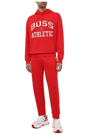 Мужской хлопковое худи boss x russell athletic BOSS красного цвета по цене 16500 руб., арт. 50455955 | Фото 2 Мужской хлопковое худи boss x russell athletic BOSS красного цвета, арт. 50455955 | Фото 2