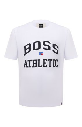 Мужская хлопковая футболка boss x russell athletic BOSS белого цвета по цене 8800 руб., арт. 50457336 | Фото 1 Мужская хлопковая футболка boss x russell athletic BOSS белого цвета, арт. 50457336 | Фото 1