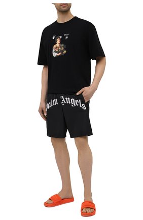 Мужские шорты PALM ANGELS черного цвета по цене 24650 руб., арт. PMFA005S21FAB0011001 | Фото 2 Мужские шорты PALM ANGELS черного цвета, арт. PMFA005S21FAB0011001 | Фото 2