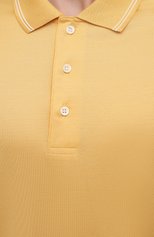 Мужское хлопковое поло PAUL&SHARK желтого цвета, арт. 21411331/FEN | Фото 5 (Застежка: Пуговицы; Рукава: Короткие; Длина (для топов): Стандартные; Материал внешний: Хлопок; Размерность: Маломерит; Стили: Кэжуэл)