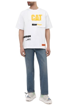Мужская хлопковая футболка heron preston x cat HERON PRESTON белого цвета по цене 31150 руб., арт. HMAA028S21JER0010118 | Фото 2 Мужская хлопковая футболка heron preston x cat HERON PRESTON белого цвета, арт. HMAA028S21JER0010118 | Фото 2