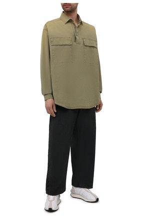 Мужская хлопковая рубашка FEAR OF GOD хаки цвета по цене 54100 руб., арт. FG50-011DUK | Фото 2 Мужская хлопковая рубашка FEAR OF GOD хаки цвета, арт. FG50-011DUK | Фото 2