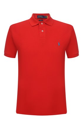 Мужское хлопковое поло POLO RALPH LAUREN красного цвета по цене 9950 руб., арт. 710795080 | Фото 1 Мужское хлопковое поло POLO RALPH LAUREN красного цвета, арт. 710795080 | Фото 1