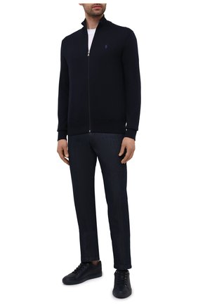 Мужской хлопковый кардиган POLO RALPH LAUREN темно-синего цвета по цене 18200 руб., арт. 710775899 | Фото 2 Мужской хлопковый кардиган POLO RALPH LAUREN темно-синего цвета, арт. 710775899 | Фото 2