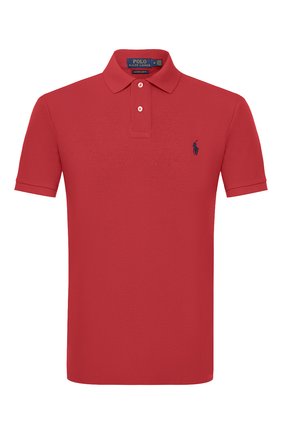 Мужское хлопковое поло POLO RALPH LAUREN красного цвета по цене 9950 руб., арт. 710680784 | Фото 1 Мужское хлопковое поло POLO RALPH LAUREN красного цвета, арт. 710680784 | Фото 1