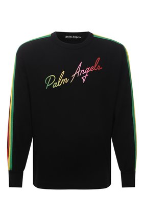 Мужская хлопковый лонгслив PALM ANGELS черного цвета по цене 36800 руб., арт. PMAB016S21JER0011084 | Фото 1 Мужская хлопковый лонгслив PALM ANGELS черного цвета, арт. PMAB016S21JER0011084 | Фото 1