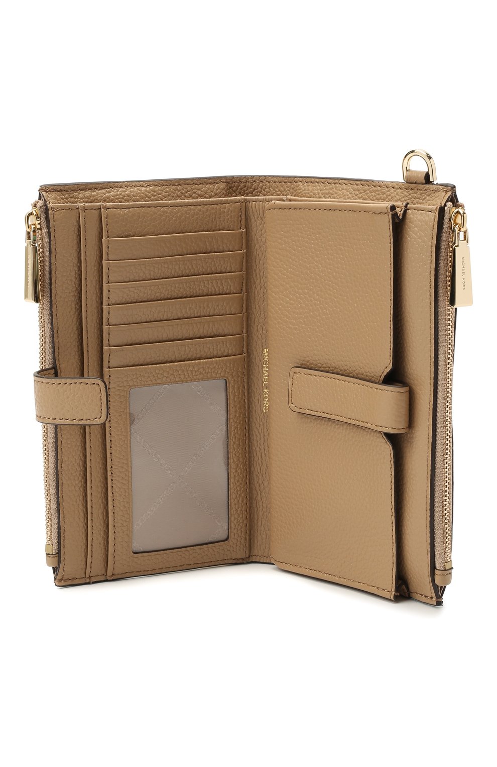Женские бежевые кожаный кошелек jet set MICHAEL MICHAEL KORS — купить в ...