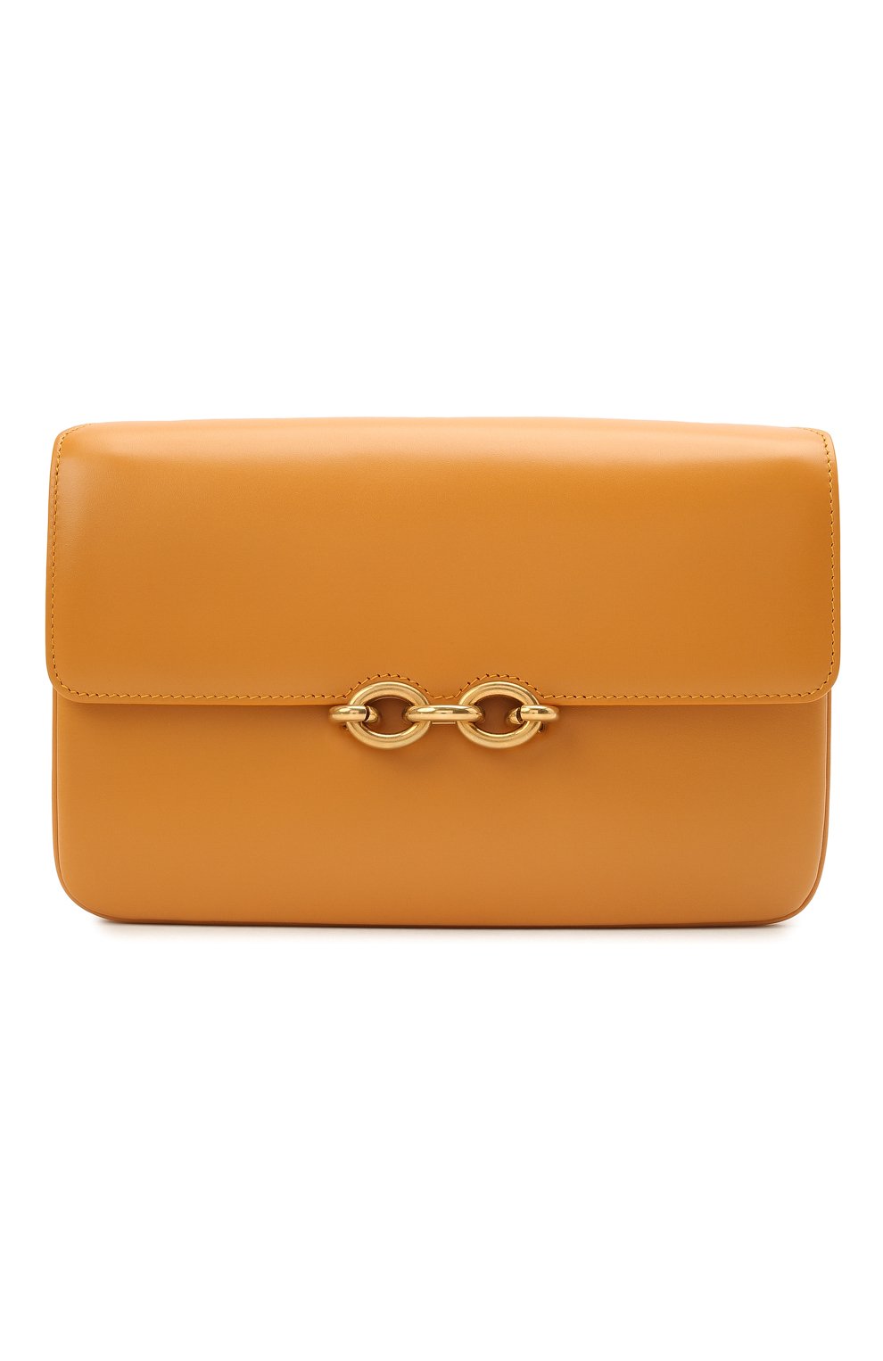 Женская сумка maillon SAINT LAURENT желтого цвета, арт. 649795/2R20W | Фото 1 (Сумки-технические: Сумки через плечо; Материал: Натуральная кожа; Ремень/цепочка: На ремешке; Размер: small)
