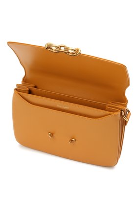 Женская сумка maillon SAINT LAURENT желтого цвета по цене 173500 руб., арт. 649795/2R20W | Фото 4 Женская сумка maillon SAINT LAURENT желтого цвета, арт. 649795/2R20W | Фото 4 (Сумки-технические: Сумки через плечо; Материал: Натуральная кожа; Ремень/цепочка: На ремешке; Размер: small)