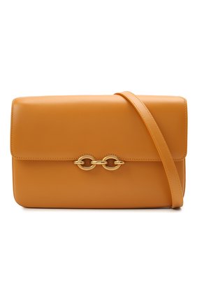 Женская сумка maillon SAINT LAURENT желтого цвета по цене 173500 руб., арт. 649795/2R20W | Фото 5 Женская сумка maillon SAINT LAURENT желтого цвета, арт. 649795/2R20W | Фото 5 (Сумки-технические: Сумки через плечо; Материал: Натуральная кожа; Ремень/цепочка: На ремешке; Размер: small)