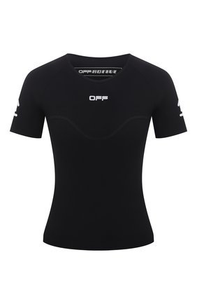 Женская футболка OFF-WHITE черного цвета по цене 15900 руб., арт. 0WVA018V21JER001 | Фото 1 Женская футболка OFF-WHITE черного цвета, арт. 0WVA018V21JER001 | Фото 1 (Длина (для топов): Стандартные; Стили: Спорт-шик; Женское Кросс-КТ: Футболка-одежда; Рукава: Короткие; Материал внешний: Синтетический материал; Принт: С принтом)
