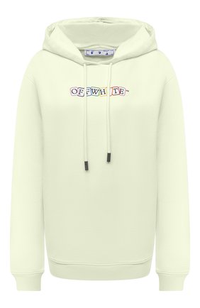 Женский хлопковое худи OFF-WHITE светло-зеленого цвета по цене 45300 руб., арт. 0WBB035S21JER003 | Фото 1 Женский хлопковое худи OFF-WHITE светло-зеленого цвета, арт. 0WBB035S21JER003 | Фото 1