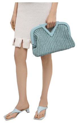 Женская сумка medium point BOTTEGA VENETA голубого цвета по цене 595500 руб., арт. 658655/V0T21 | Фото 2 Женская сумка medium point BOTTEGA VENETA голубого цвета, арт. 658655/V0T21 | Фото 2