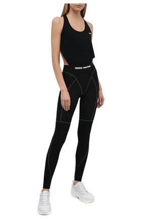 Женские леггинсы HERON PRESTON черного цвета по цене 29750 руб., арт. HWVG002R21KNI0011001 | Фото 2 Женские леггинсы HERON PRESTON черного цвета, арт. HWVG002R21KNI0011001 | Фото 2