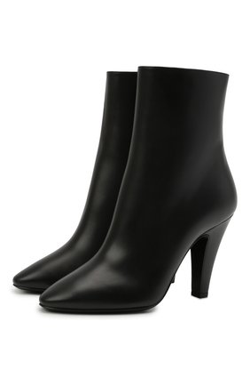 Женские кожаные ботильоны 68 SAINT LAURENT черного цвета по цене 86800 руб., арт. 658151/2W700 | Фото 1 Женские кожаные ботильоны 68 SAINT LAURENT черного цвета, арт. 658151/2W700 | Фото 1 (Каблук тип: Устойчивый; Материал внутренний: Натуральная кожа; Каблук высота: Высокий; Подошва: Плоская)