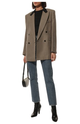 Женские кожаные ботильоны 68 SAINT LAURENT черного цвета по цене 86800 руб., арт. 658151/2W700 | Фото 2 Женские кожаные ботильоны 68 SAINT LAURENT черного цвета, арт. 658151/2W700 | Фото 2 (Каблук тип: Устойчивый; Материал внутренний: Натуральная кожа; Каблук высота: Высокий; Подошва: Плоская)