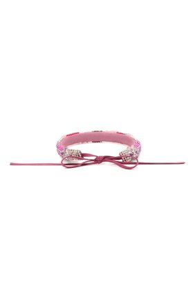Женское колье ISABEL MARANT розового цвета, арт. RC0224-21E015B | Фото 2 (Материал: Текстиль)