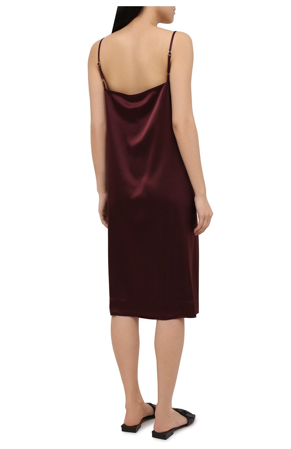 Женская сорочка ESCADA бордового цвета, арт. 5025738 | Фото 4 (Материал внешний: Синтетический материал)