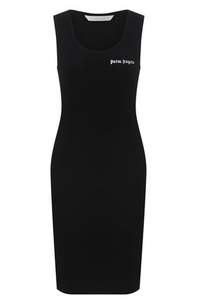 Женское хлопковое платье PALM ANGELS черного цвета по цене 26050 руб., арт. PWDB108S21FAB0011001 | Фото 1 Женское хлопковое платье PALM ANGELS черного цвета, арт. PWDB108S21FAB0011001 | Фото 1