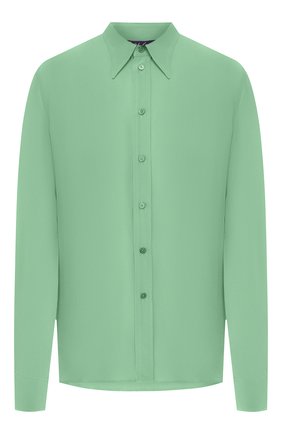 Женская шелковая рубашка RALPH LAUREN светло-зеленого цвета по цене 109000 руб., арт. 290788940 | Фото 1 Женская шелковая рубашка RALPH LAUREN светло-зеленого цвета, арт. 290788940 | Фото 1