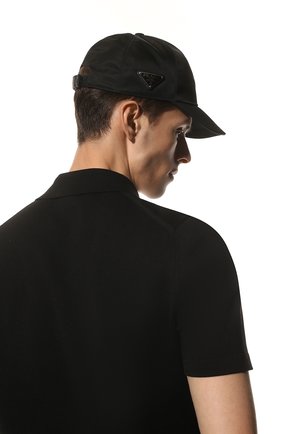 Мужской бейсболка PRADA черного цвета, арт. 2HC274-2DMI-F0002 | Фото 2 (Материал: Текстиль, Синтетический материал)