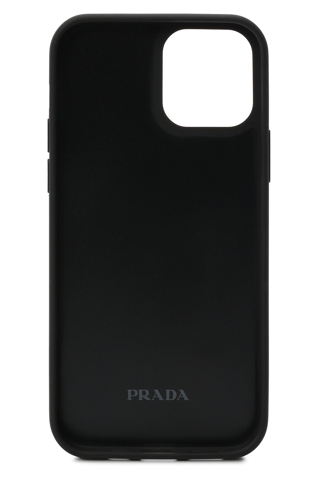 Кожаный чехол для iphone 12 mini PRADA черного цвета, арт. 2ZH131-QHH-F0002 | Фото 2 (Женское Кросс-КТ: Кожа iPhone; Материал: Натуральная кожа)