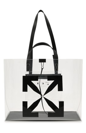 Женский сумка-шопер arrow OFF-WHITE прозрачного цвета по цене 36000 руб., арт. 0MNA162S21PLA001/W | Фото 1 Женский сумка-шопер arrow OFF-WHITE прозрачного цвета, арт. 0MNA162S21PLA001/W | Фото 1