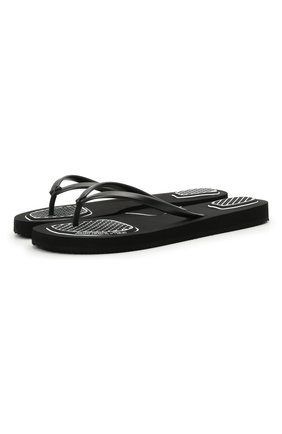 Женские резиновые шлепанцы OFF-WHITE черного цвета по цене 8700 руб., арт. 0WIA219S21PLA0011000 | Фото 1 Женские резиновые шлепанцы OFF-WHITE черного цвета, арт. 0WIA219S21PLA0011000 | Фото 1