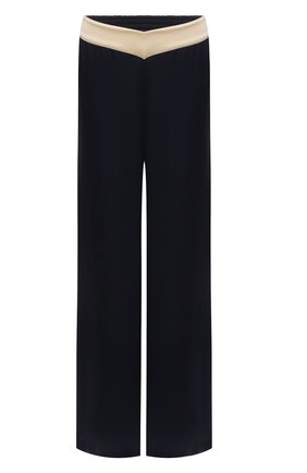 Женские шелковые брюки LANVIN темно-синего цвета по цене 94950 руб., арт. RW-TR0002-4324-E21 | Фото 1 Женские шелковые брюки LANVIN темно-синего цвета, арт. RW-TR0002-4324-E21 | Фото 1