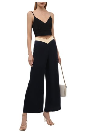 Женские шелковые брюки LANVIN темно-синего цвета по цене 94950 руб., арт. RW-TR0002-4324-E21 | Фото 2 Женские шелковые брюки LANVIN темно-синего цвета, арт. RW-TR0002-4324-E21 | Фото 2