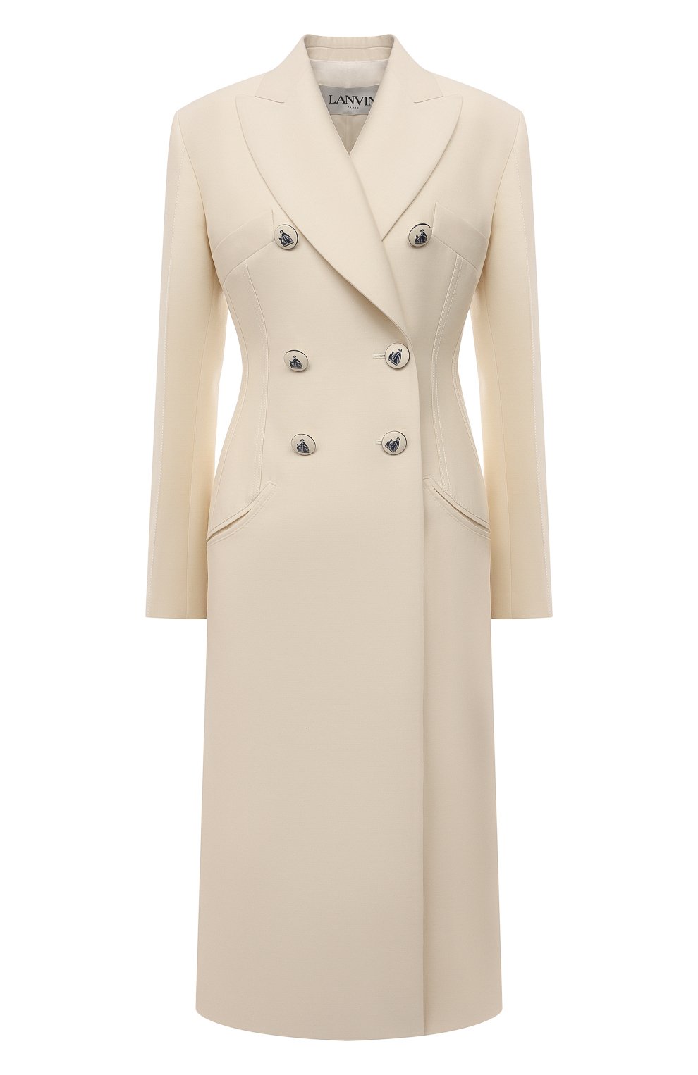 Кремовое пальто. Lanvin пальто двубортное женское. Пальто кремового цвета. Кремовое пальто женское.