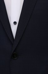 Мужской костюм из шерсти и шелка BOSS темно-синего цвета, арт. 50453680 | Фото 6 (Материал внешний: Шерсть; Рукава: Длинные; Костюмы М: Однобортный; Стили: Классический)