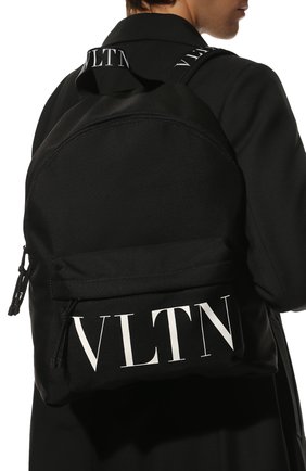 Мужской текстильный рюкзак vltn VALENTINO черного цвета, арт. WY2B0993/YHS | Фото 2 (Материал: Текстиль; Размер: large; Стили: Кэжуэл)