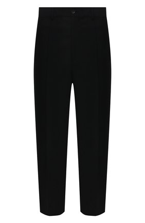 Мужские шерстяные брюки VALENTINO черного цвета, арт. WV3RBG9025S | Фото 1 (Стили: Минимализм; Случай: Повседневный; Длина (брюки, джинсы): Стандартные; Материал внешний: Шерсть)