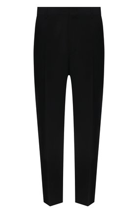 Мужские шерстяные брюки VALENTINO черного цвета, арт. WV3RBG8125S | Фото 1 (Материал внешний: Шерсть; Стили: Минимализм; Случай: Повседневный; Длина (брюки, джинсы): Стандартные)