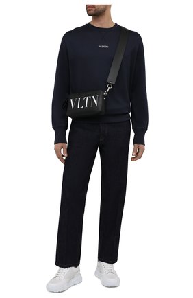 Мужской хлопковый свитшот VALENTINO темно-синего цвета по цене 56300 руб., арт. WV3MF18W7GF | Фото 2 Мужской хлопковый свитшот VALENTINO темно-синего цвета, арт. WV3MF18W7GF | Фото 2