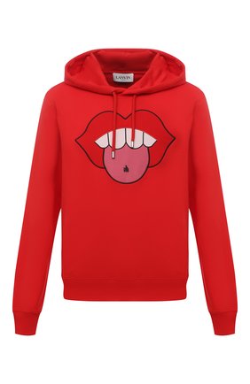 Мужской хлопковое худи LANVIN красного цвета по цене 59950 руб., арт. RM-H00001-J016-E21 | Фото 1 Мужской хлопковое худи LANVIN красного цвета, арт. RM-H00001-J016-E21 | Фото 1