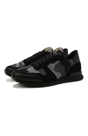 Мужские комбинированные кроссовки rockrunner VALENTINO черного цвета по цене 42650 руб., арт. WY2S0723/QRK | Фото 1 Мужские комбинированные кроссовки rockrunner VALENTINO черного цвета, арт. WY2S0723/QRK | Фото 1