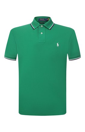 Мужское хлопковое поло POLO RALPH LAUREN зеленого цвета по цене 11950 руб., арт. 710842621 | Фото 1 Мужское хлопковое поло POLO RALPH LAUREN зеленого цвета, арт. 710842621 | Фото 1 (Рукава: Короткие; Стили: Кэжуэл; Застежка: Пуговицы; Материал внешний: Хлопок; Длина (для топов): Стандартные)