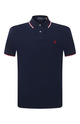 Мужское хлопковое поло POLO RALPH LAUREN темно-синего цвета по цене 12100 руб., арт. 710842621 | Фото 1 Мужское хлопковое поло POLO RALPH LAUREN темно-синего цвета, арт. 710842621 | Фото 1