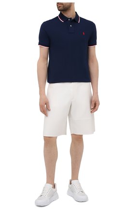 Мужское хлопковое поло POLO RALPH LAUREN темно-синего цвета по цене 12100 руб., арт. 710842621 | Фото 2 Мужское хлопковое поло POLO RALPH LAUREN темно-синего цвета, арт. 710842621 | Фото 2