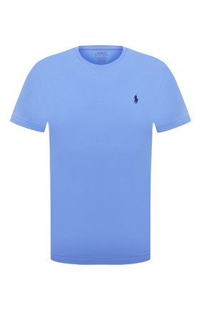Мужская хлопковая футболка POLO RALPH LAUREN голубого цвета по цене 6610 руб., арт. 710671438 | Фото 1 Мужская хлопковая футболка POLO RALPH LAUREN голубого цвета, арт. 710671438 | Фото 1