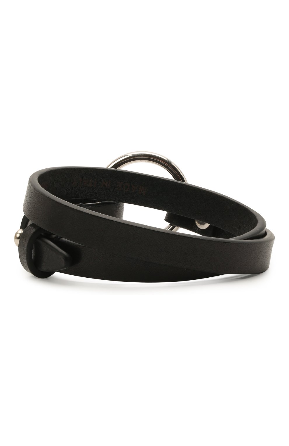 Мужской кожаный браслет DSQUARED2 черного цвета по цене 10850 руб., арт. ARM0111/12900001 | Фото 2 Мужской кожаный браслет DSQUARED2 черного цвета, арт. ARM0111/12900001 | Фото 2 (Материал: Кожа)