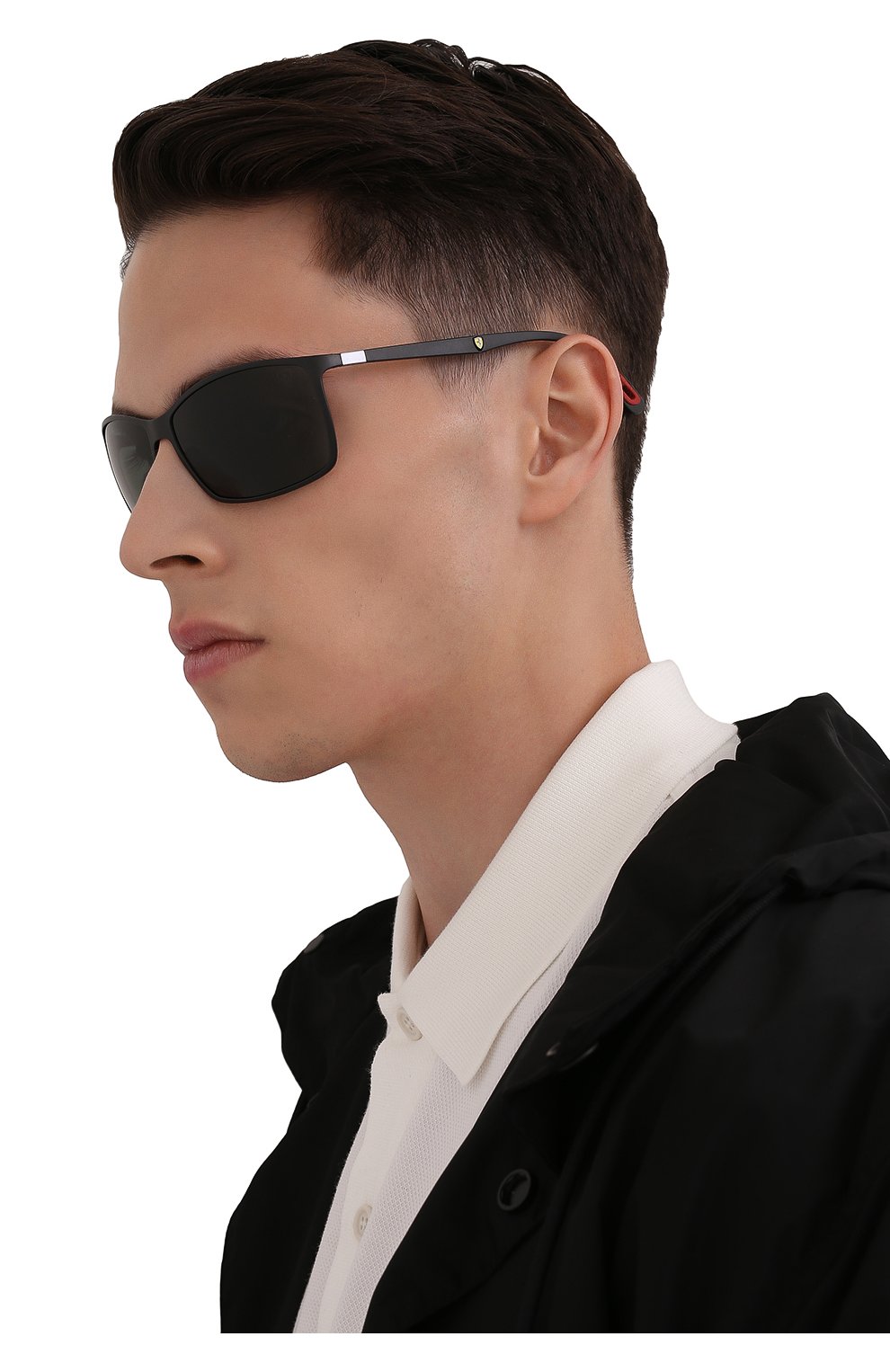 Мужские солнцезащитные очки RAY-BAN черного цвета, арт. 4179M-F60271 | Фото 2 (Тип очков: С/з; Очки форма: Прямоугольные; Оптика Гендер: оптика-мужское)