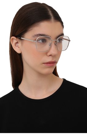 Женские оправа GUCCI серебряного цвета по цене 24300 руб., арт. GG09460A 001 | Фото 2 Женские оправа GUCCI серебряного цвета, арт. GG09460A 001 | Фото 2 (Тип очков: Оправа; Оптика Гендер: оптика-женское; Очки форма: Прямоугольные)