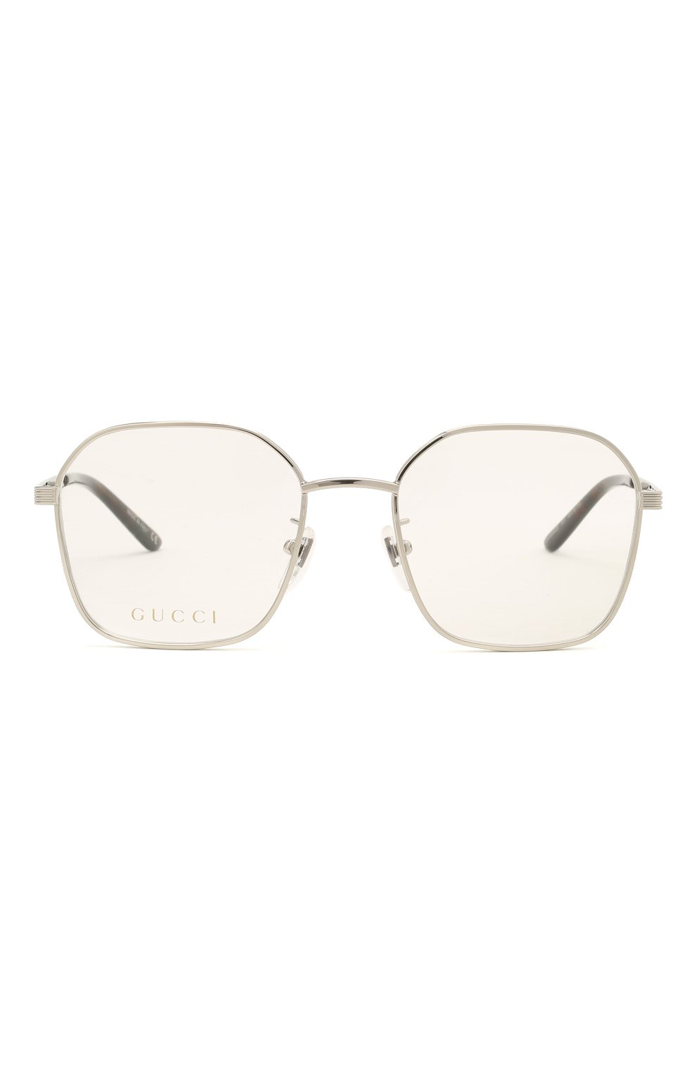 Женские оправа GUCCI серебряного цвета по цене 24300 руб., арт. GG09460A 001 | Фото 3 Женские оправа GUCCI серебряного цвета, арт. GG09460A 001 | Фото 3 (Тип очков: Оправа; Оптика Гендер: оптика-женское; Очки форма: Прямоугольные)