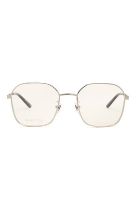 Женские оправа GUCCI серебряного цвета по цене 24300 руб., арт. GG09460A 001 | Фото 3 Женские оправа GUCCI серебряного цвета, арт. GG09460A 001 | Фото 3 (Тип очков: Оправа; Оптика Гендер: оптика-женское; Очки форма: Прямоугольные)