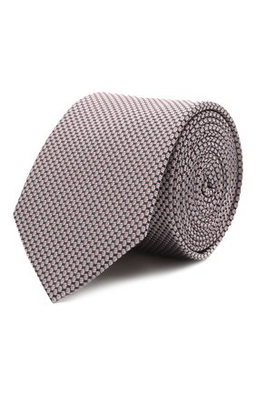 Мужской шелковый галстук HUGO розового цвета, арт. 50454872 | Фото 1 (Материал: Текстиль, Шелк; Принт: С принтом)