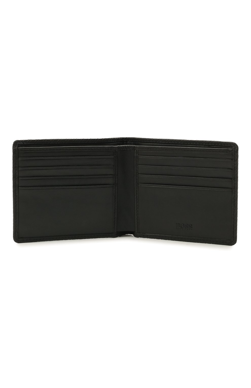Мужской комплект из портмоне и футляра для кредитных карт BOSS черного цвета, арт. 50322203 | Фото 4 (Материал: Натуральная кожа)